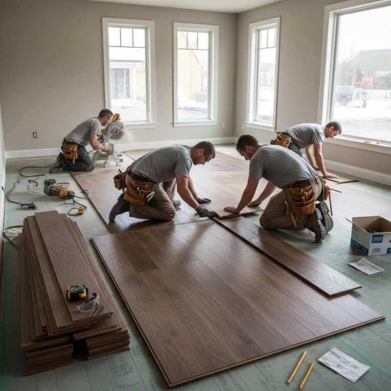 Wide Plank Floor Installation